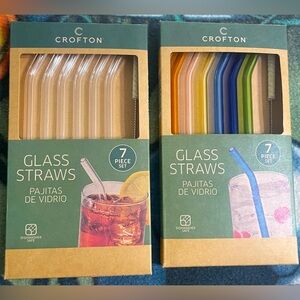 Clear and Colorful Glass Straws